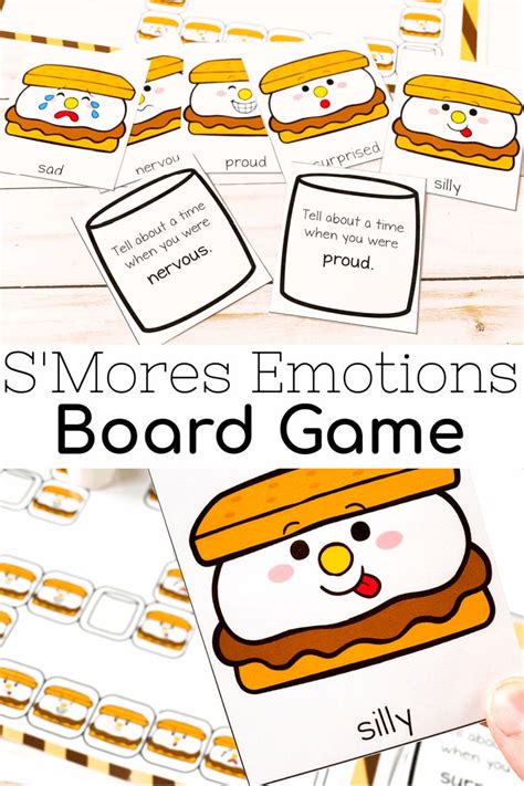 Smores Theme Emotions Preschool Board Game In 2021 Emotions