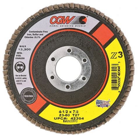 See camel grinding wheel(cgw)'s products and suppliers. Cgw Camel Grinding Wheels 42304 $6.05 Flap Disc, 60 Grit ...