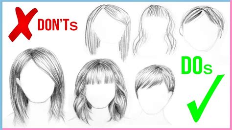 Dos And Donts How To Draw Realistic Hair Easy For