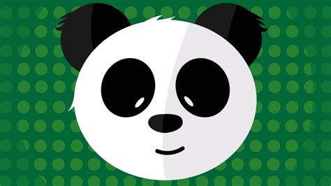 Cute Panda Flat Design Illustrator Tutorial Youtube