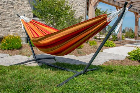 vivere s combo sunbrella® sunset hammock with stand 9ft