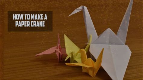 How To Make A Paper Crane Youtube