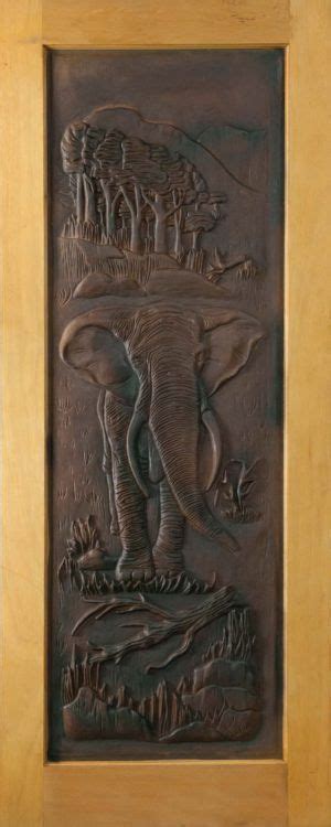 Elephant Carved Door 813 X 2032 Exterior Doors Carved Doors