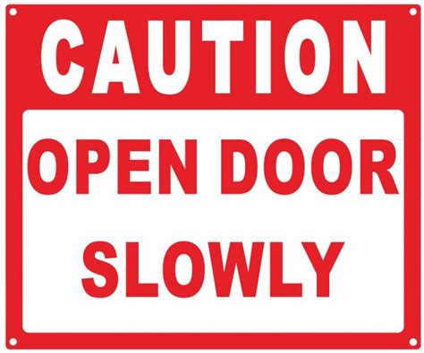 Hpd Signcaution Open Door Slowly Sign Aluminum Signs For Nyc Fire