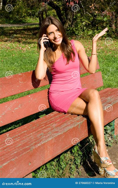 girl talking by phone stock image image of phone nature 27068327