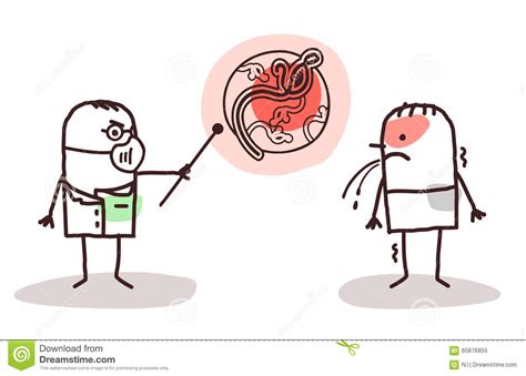 Cartoon Doctor And Patient With Ebola Virus Stock Vector - Image: 65876855