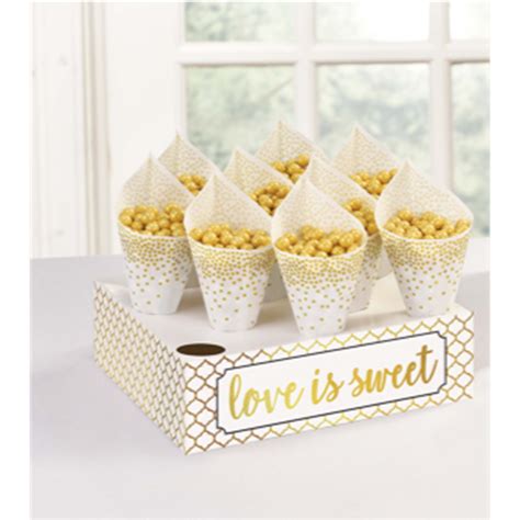 Partymart Wedding Snack Cones W Tray