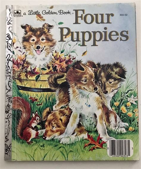 1960 A Little Golden Book Four Puppies Hc Gc Clean No Writing Ebay