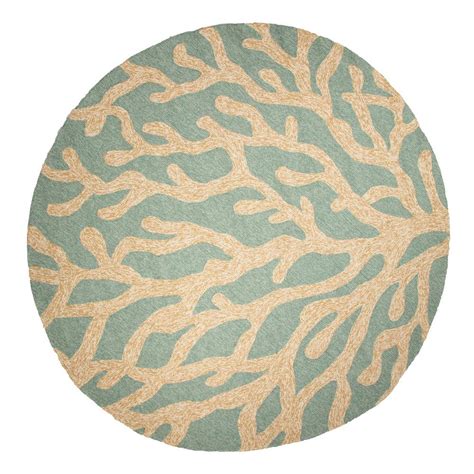 Furniture, girls bedding, boys bedding, rugs + windows Jaipur Living Coral Teal/Latte 8 ft. Novelty Round Area ...
