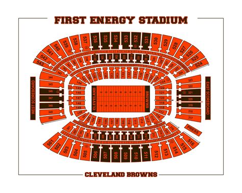 Print Of Vintage Firstenergy Stadium Seating Chart Seating Etsy Uk