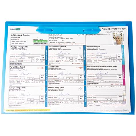 Webstercares Rxmedchart Medication Charts For Aged Care