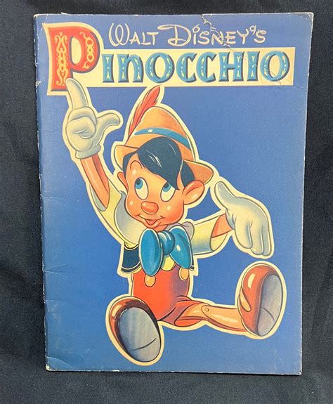 146 Walt Disney Whitman 1939 Pinocchio Book With Pictures To Color