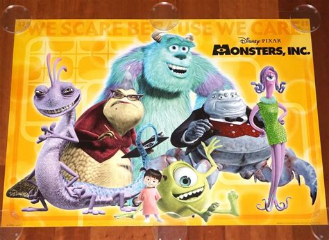 Original Movie Poster Monsters Inc 2001 Commercial Disney Pixar