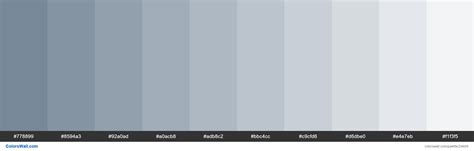 Tints Of Light Slate Grey 778899 Hex Color Colorswall