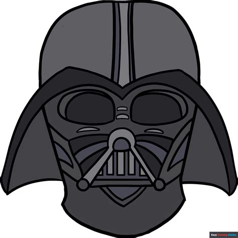 How To Draw Darth Vader In A Few Easy Steps Easy Drawing Guides