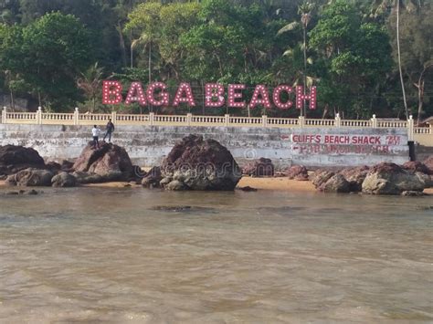 Popular Baga Beach North Goaindia Stock Photo Image Of Watercraft