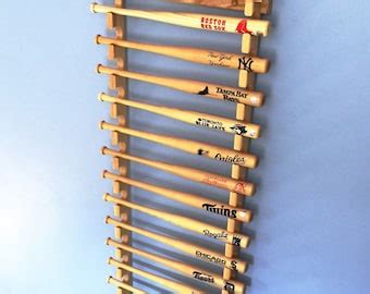 Mini Souvenir Bat Horizontal Baseball Bat Display Rack With Ball