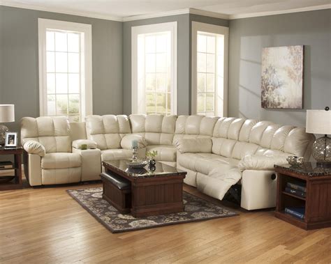 Kennard Cream Reclining Sectional Sofa By Signature Design By Ashley