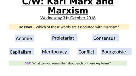 Karl Marx And Marxism Aqa Sociology Gcse 9 1 Teaching Resources