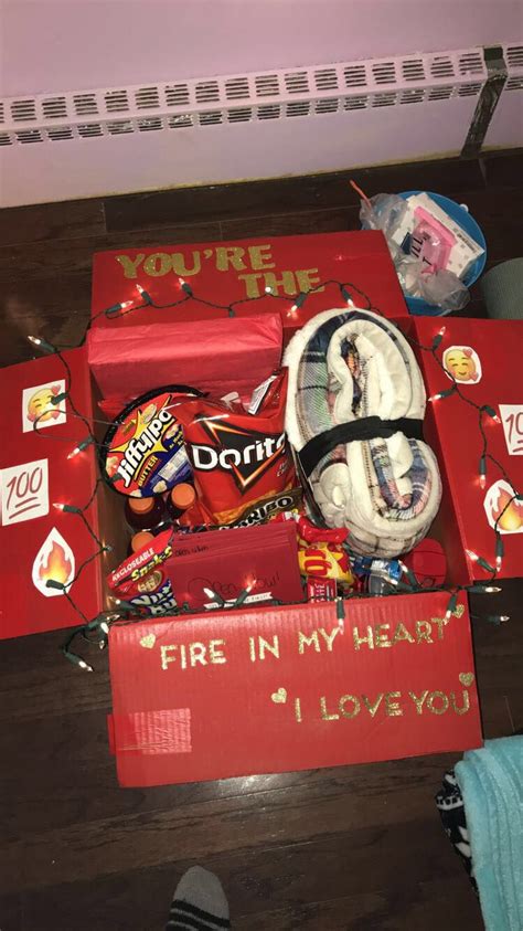 Red Gift Basket Ideas For Boyfriend Bmp Front