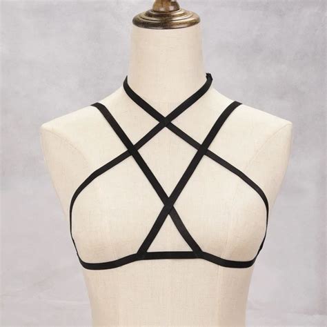 jlx harness sexy pastel goth body harness belt punk cage bra erotic lingerie body harness