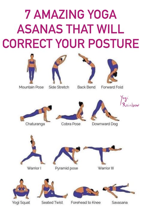 Posture Correction Exercises Posture Exercises Basic Yoga Poses Yoga Poses For Beginners