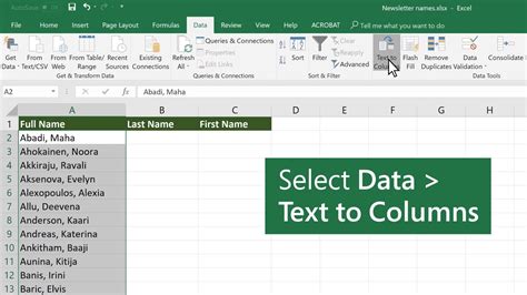Split Data Into Different Columns In Microsoft Excel Youtube