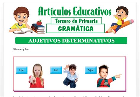 Los Adjetivos Determinativos Numerales Para Tercer Grado De Primaria