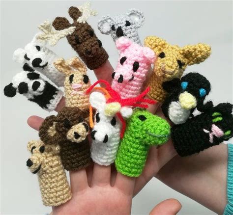 15 Animal Finger Puppets Crochet Pattern Finger Puppet Patterns