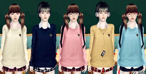Js Sims 3 Japanese School Uniform Set Snowwhitesdream
