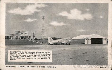 Municipal Airport Charlotte Nc Postcard