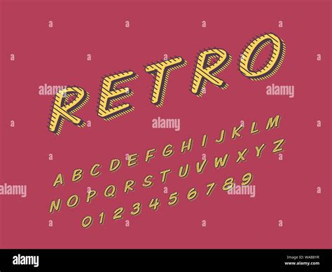 Retro Font And Alphabet Stock Vector Illustration Stock Vector Image