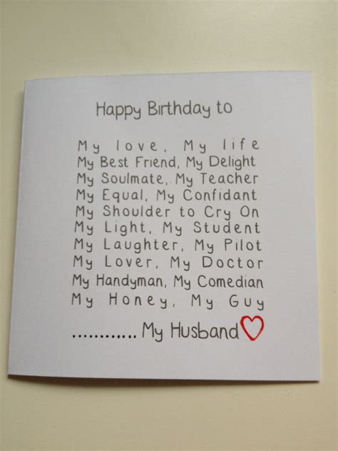 Image Result For Romantic Handmade Birthday Cards For Husband Hubby Birthday 30th Birthday