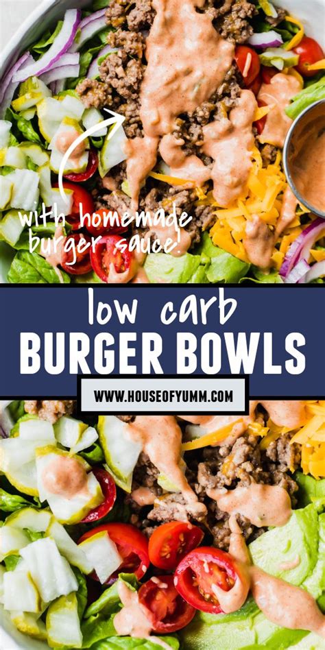 Burger Bowls Low Carb Burger Option Recipe Low Carb Burger