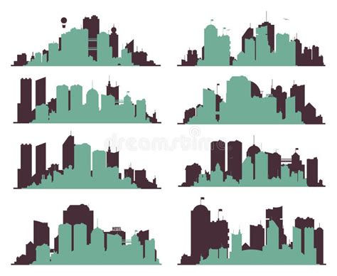 Big City Skylines Stock Vector Illustration Of Construction 65181187