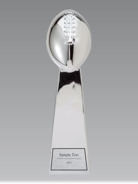 Chrome Lombardi Style Football Trophy Ampros Awards