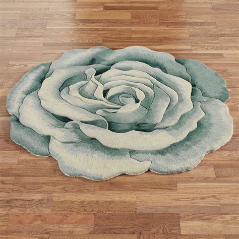 rosemarie teal blue flower shaped rugs retro rugs flower shape rugs