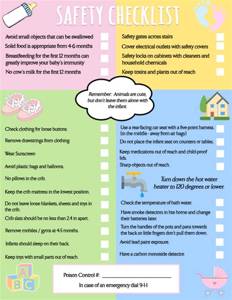 Infant Safety Checklist Free Printable Pregnant Pauses