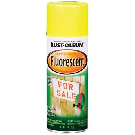 Rust Oleum Specialty Fluorescent Yellow Spray Paint 11 Oz Walmart