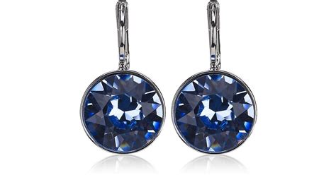 Swarovski Bella Mini Light Earrings In Sapphire Blue Lyst