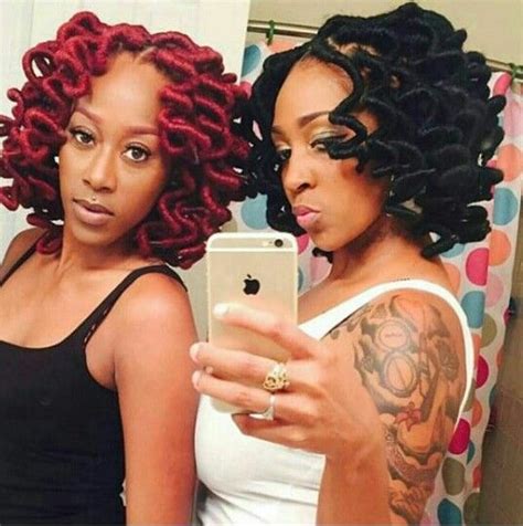 I Want To Try The Burgundy Ones Nexti Love The Curled Look Faux Locs