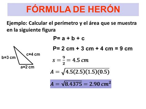 Formula De Heron De Alejandria Para Calcular El Area De Un Triangulo