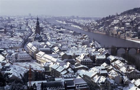 Heidelberg Old Town In Snow View From Heidelberg Castle In Flickr