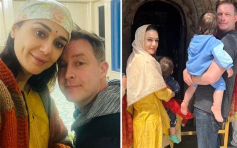 Preity Zinta And Gene Goodenough Take Twins Jai And Gia To Hateshwari Mata Temple In Shimla