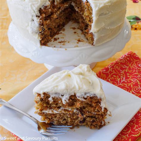 Carrot Cake With Cream Cheese Frosting Sweet And Savoury Pursuits