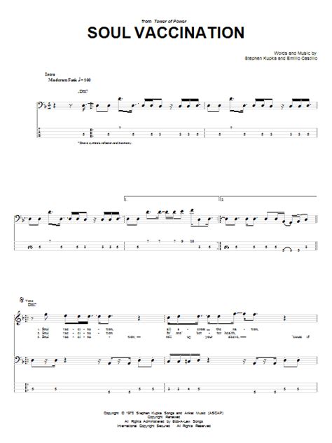 Soul Vaccination By Tower Of Power Bass Tab Guitar Instructor