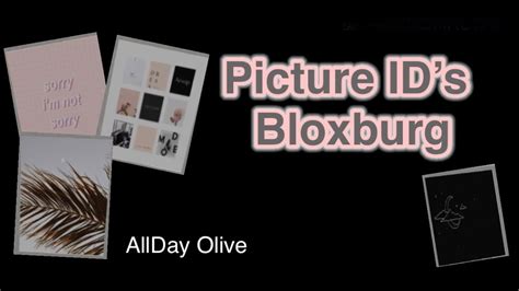 Roblox Bloxburg Picture Ids List