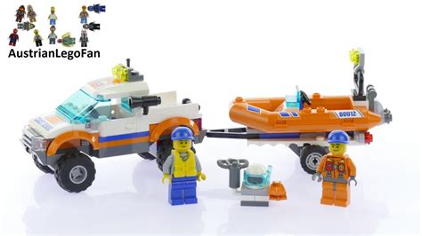 Lego City 60012 Coast Guard 4x4 And Diving Boat Lego Speed Build Review