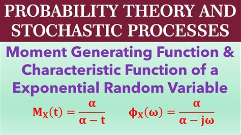 Moment Generating Function And Characteristic Function Of A Exponential