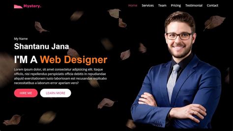 Create A Personal Portfolio Website Using Html Css And Javascript